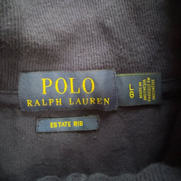 Polo Ralph Lauren Navy Quarter-Zip Pullover Sweater – Size L  Description: - Picture 6 of 10